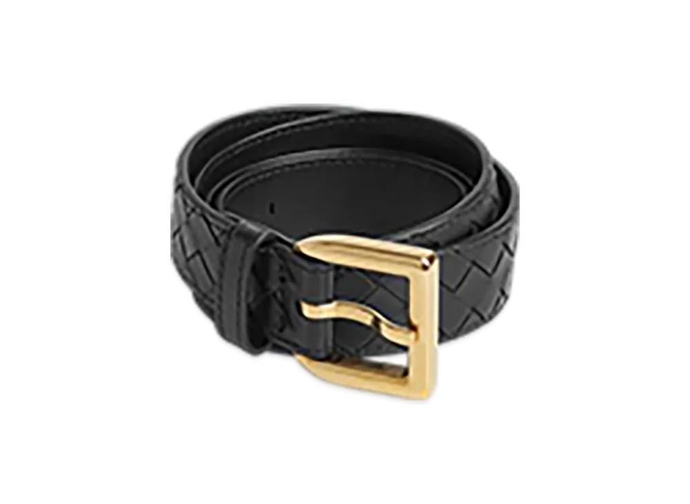 Bottega Veneta Intrecciato Piccolo Belt "Black"