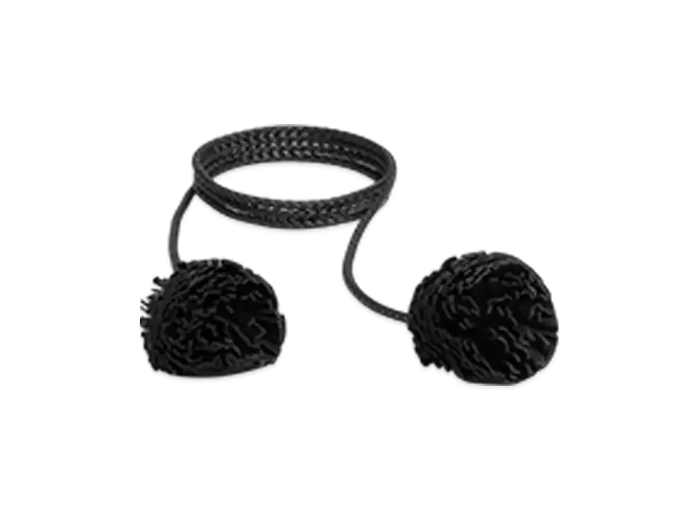 Bottega Veneta Pom-Pom Coaxial Belt "Black"