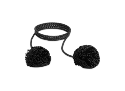 Bottega Veneta Pom-Pom Coaxial Belt "Black"