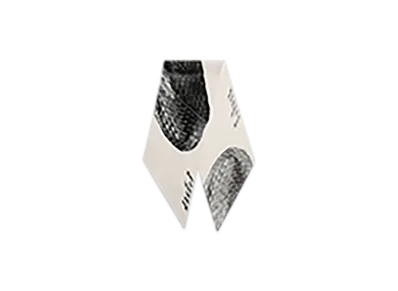 Bottega Veneta Plisse Printed Foulard "Chalk/Black"