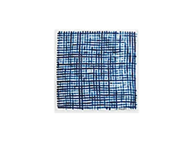 Bottega Veneta Printed Silk Check Foulard "Blue/White"