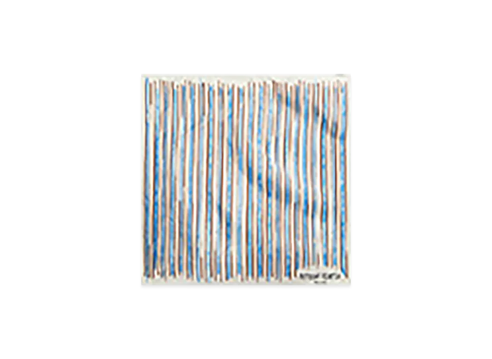 Bottega Veneta Printed Silk Stripe Foulard "Brown/Blue/Yellow"