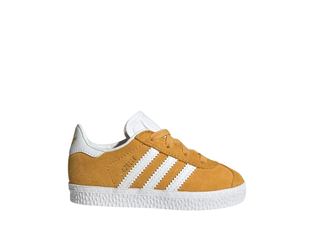 アディダスオリジナルス TD ガゼル コンフォート クロージャー エラスティック "プリラブドイエロー"/クラウドホワイト/ゴールドメタリック (キッズ)