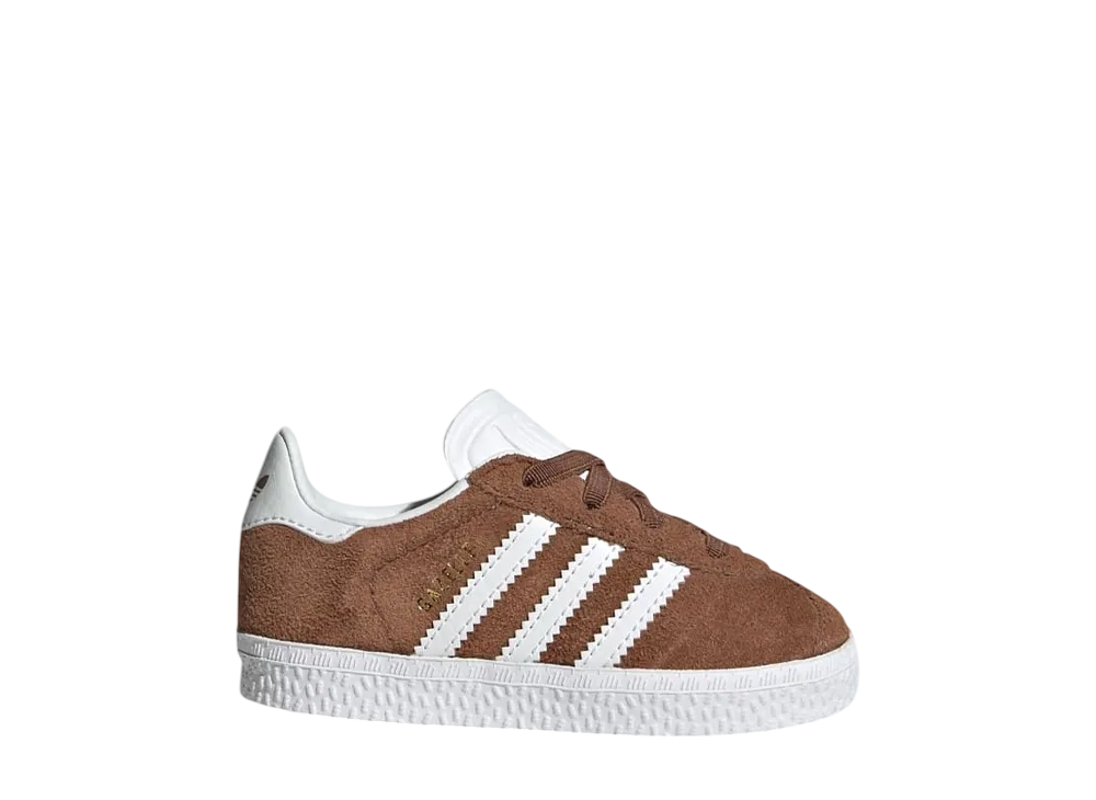 アディダスオリジナルス TD ガゼル コンフォート クロージャー エラスティック "プリラブドブラウン/クラウドホワイト/ゴールドメタリック" (キッズ)