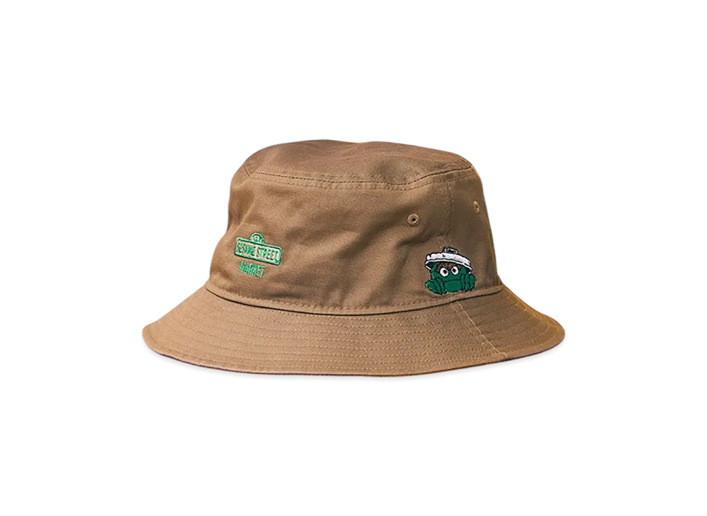 NEW ERA x SESAME STREET MARKET Collaboration Message Bucket Hat "Beige"