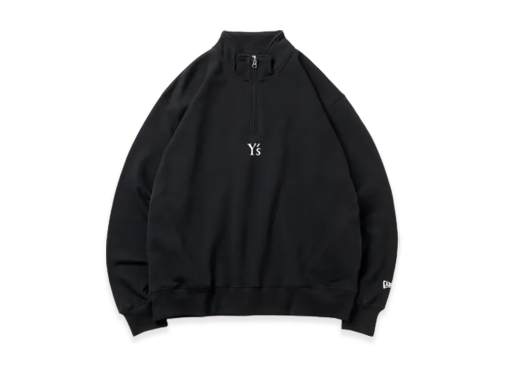 NEW ERA x Y's FW25 Fleece Oversized Sweat Half-Zip "Black"