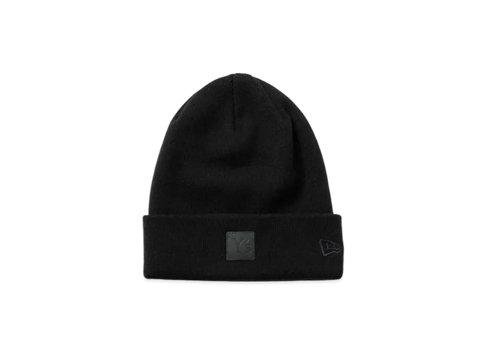 NEW ERA x Y's FW25 Basic Cuff Knit Leather Patch "Black"