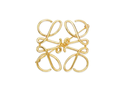 LOEWE Anagram Brooch "Gold"