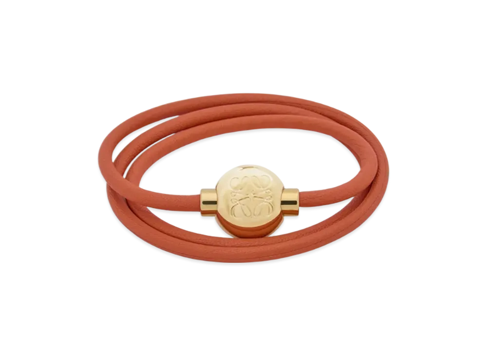 LOEWE Pebble Bracelet "Orange/Gold"