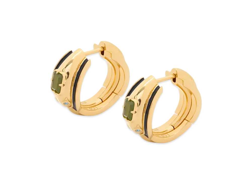 LOEWE Snake Earrings "Gold/Black"