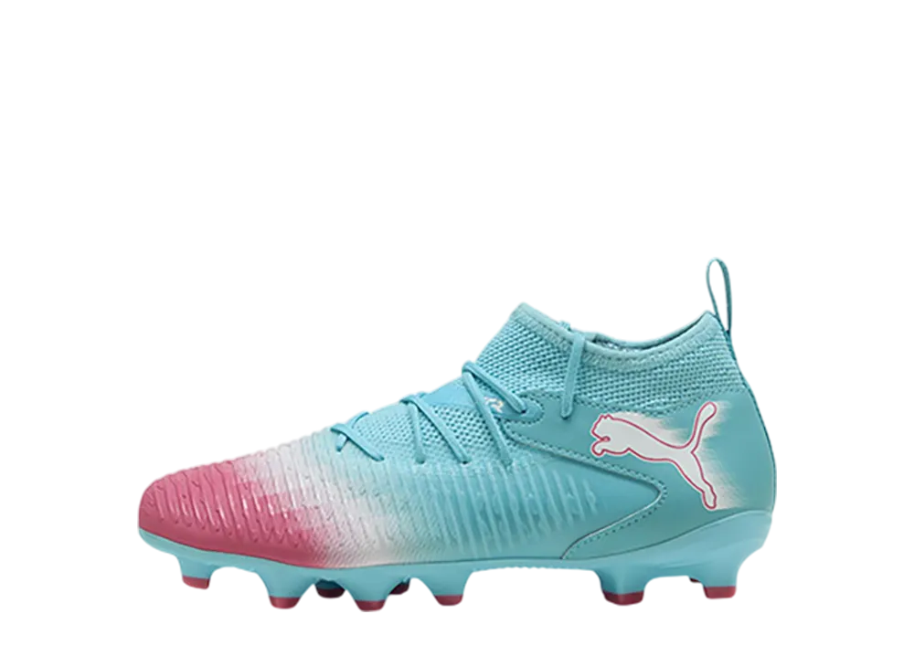 プーマ GS フューチャー8 マッチ リチャージ FG/AG "ヒーローブルー/プーマホワイト/サンセットピンク" (キッズ)