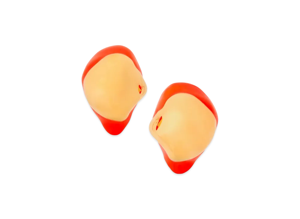 LOEWE Formed Drip Earrings "Gold/Red"