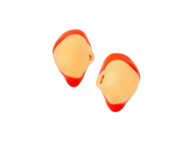 LOEWE Formed Drip Earrings "Gold/Red"