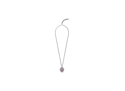 LOEWE Formed Drip Pendant Necklace "Silver/Light Mauve"