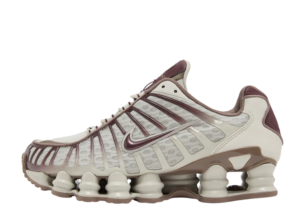 Nike Women's Shox TL "Light Bone/Burgundy Crush/Mink Brown"