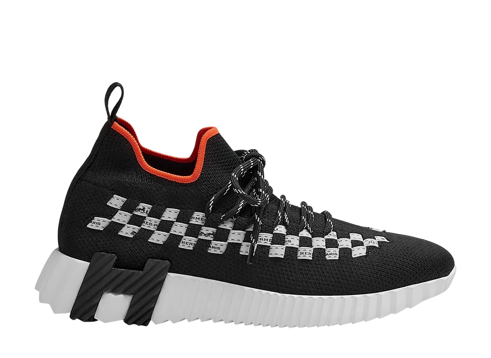 Hermes Women's Flex Slip-On Sneaker "Noir/Blanc"