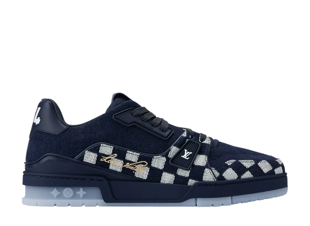 NIGO × Louis Vuitton LV Trainer Sneakers "Blue"