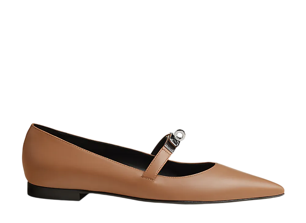 Hermes Women's Kelly Ballet Flat "Naturel Clair"