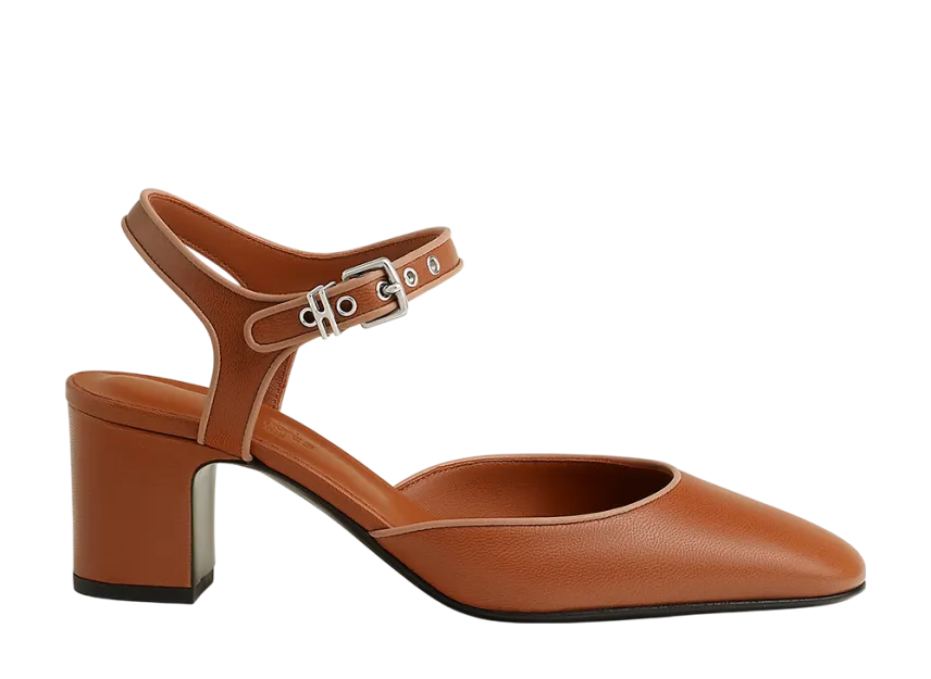 【HERMES】H251270Z1W370 Marron Alezan Kamilla60 パンプス Hermes Women's Kamilla 60 Pump