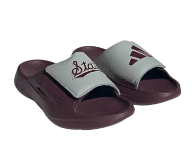 Mississippi State Bulldogs × adidas Lightblaze Slide "Team Maroon 2/Stone"
