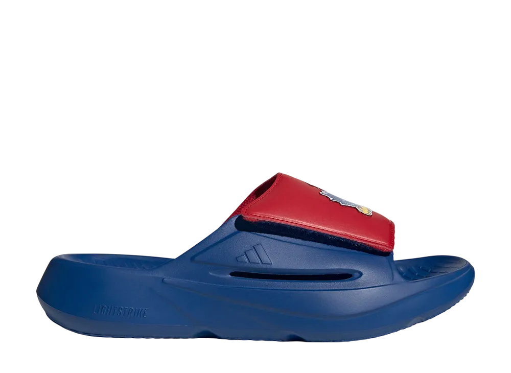 Kansas Jayhawks × adidas Lightblaze Slide "Collegiate Royal/Cloud White/Team Power Red 2"