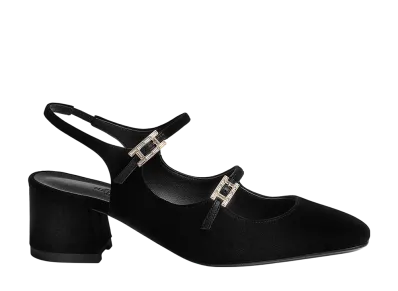 Hermes Women's Jackie 50 Pump "Noir"