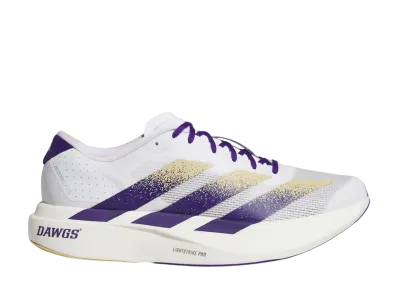 Washington Huskies × adidas Adizero EVO SL "Cloud White/Team College Purple/Team Sand"
