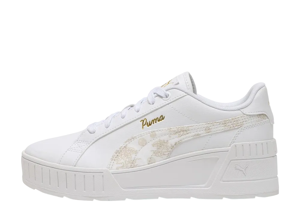 Puma Women's Karmen Wedge Graphic "White/Warm White"