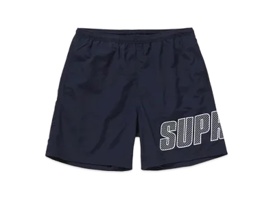 Supreme Logo Applique Water Short (19SS) "Navy"