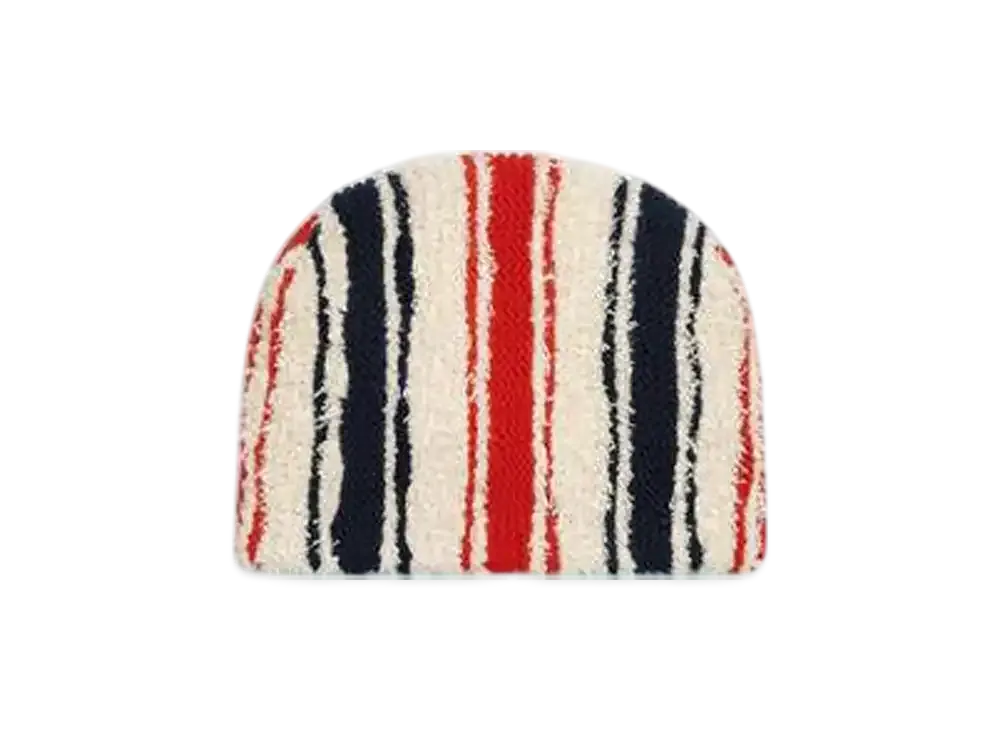 Bottega Veneta Stripe Wool And Cashmere Hat "Chalk/Navy/Vernis"