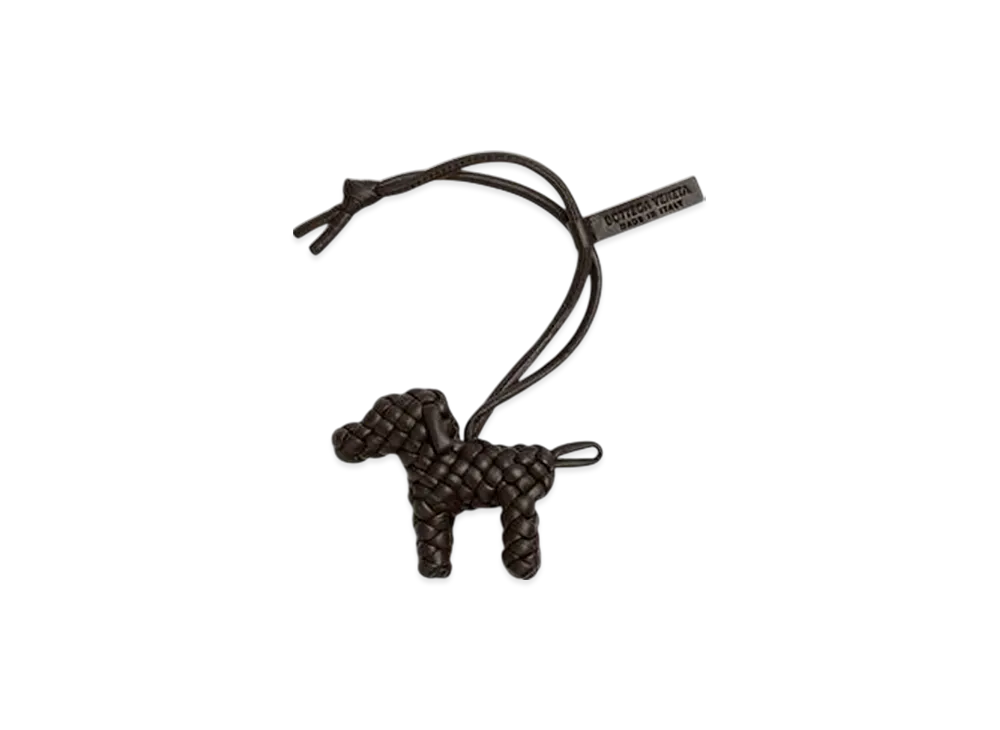 Bottega Veneta Dog Charm "Fondente"