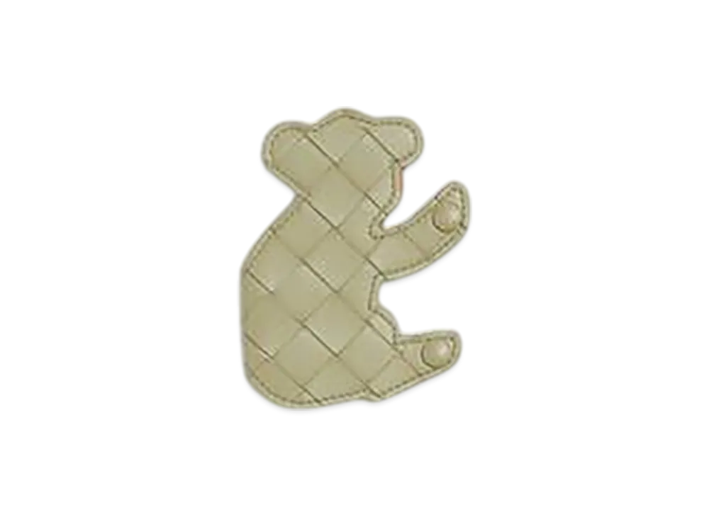 Bottega Veneta Koala Snap Charm "Travertine/Orange"