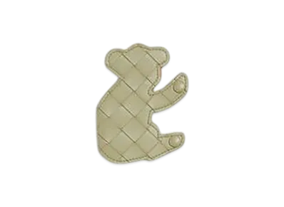 Bottega Veneta Koala Snap Charm "Travertine/Orange"
