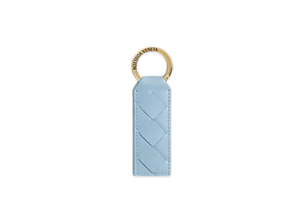 Bottega Veneta Tab Key Ring "Ice"