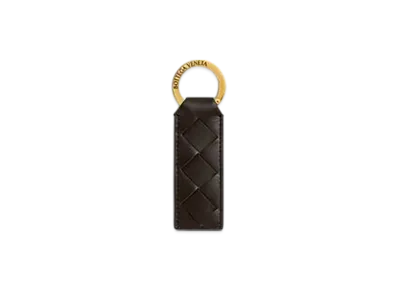 Bottega Veneta Tab Key Ring "Fondente"