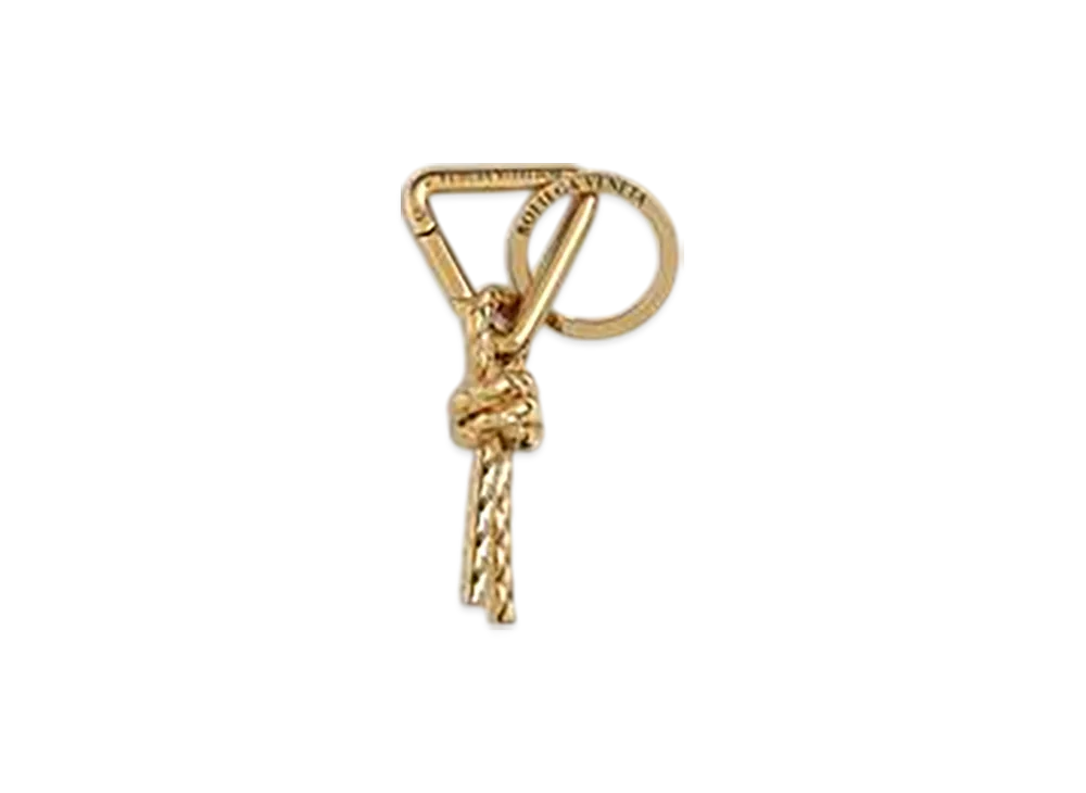 Bottega Veneta Metal Knot Key Ring "Muse Brass"