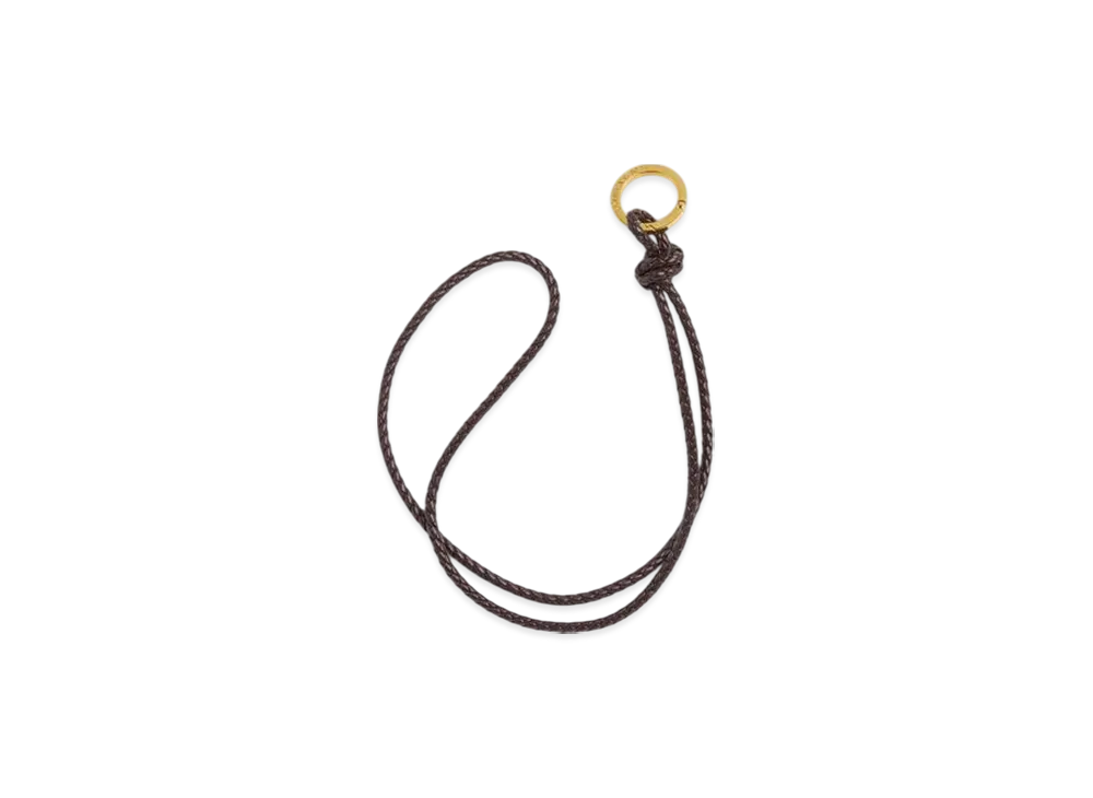 Bottega Veneta Intrecciato Long Key Ring "Fondente"