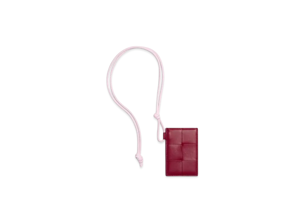 Bottega Veneta Cassette Badge Holder "Dark Red/Blisswashed"