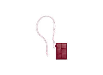 Bottega Veneta Cassette Badge Holder "Dark Red/Blisswashed"