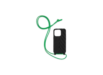 Bottega Veneta Strap Iphone 16 Pro Case "Black/Parakeet"
