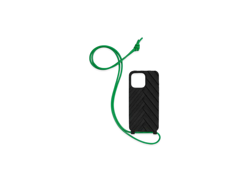 Bottega Veneta Strap Iphone 16 Pro Max Case "Black/Parakeet"