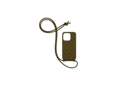 Bottega Veneta Strap iPhone 15 Pro Case "Olive Oil"