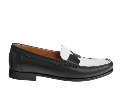 Hermes Women's Kennedy Loafer "Noir/Blanc"