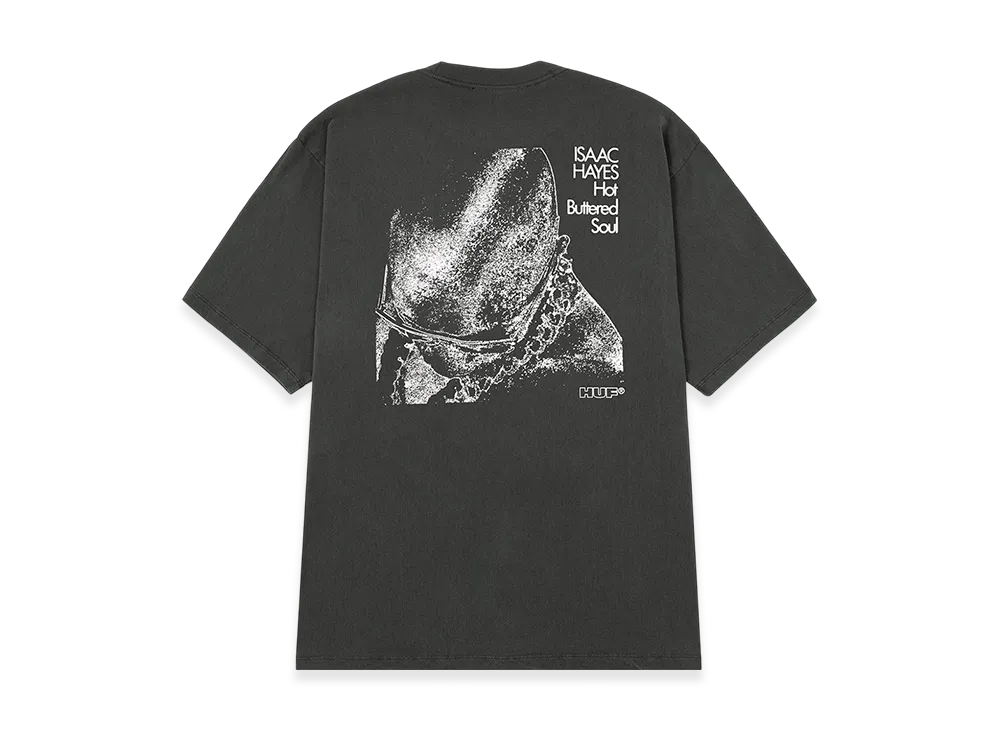 HUF x Isaac Hayes Hot Buttered Heavyweight Tee "Vintage Black"