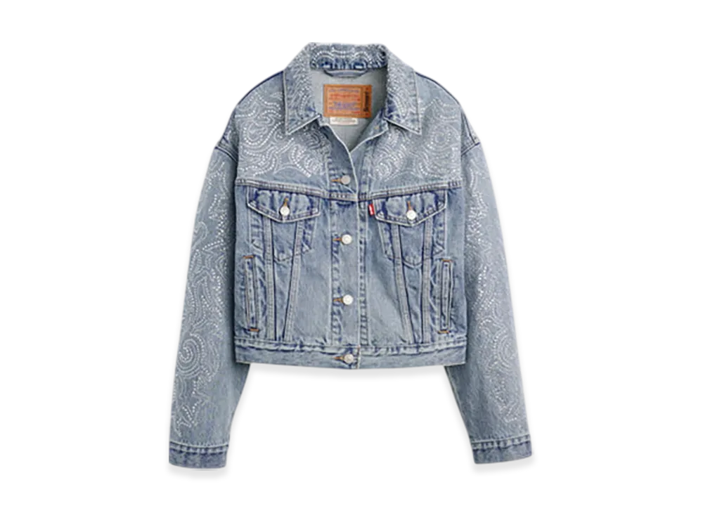 LEVI'S x BEYONCE Shrunken 90s Trucker Jacket "Medium Indigo"