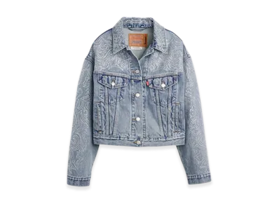 LEVI'S x BEYONCE Shrunken 90s Trucker Jacket "Medium Indigo"