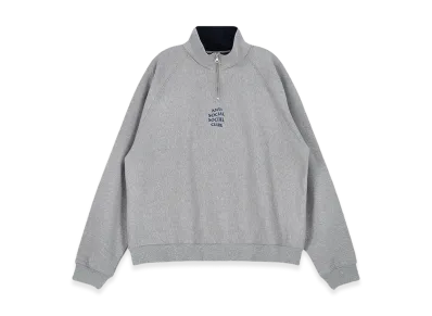 ANTI SOCIAL SOCIAL CLUB Designed in Korea Half Zip-up Sweatshirt "Grey"
