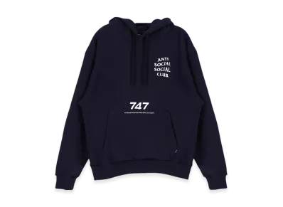 ANTI SOCIAL SOCIAL CLUB Designed in Korea 747 Pullover Hoodie "Dark Navy"