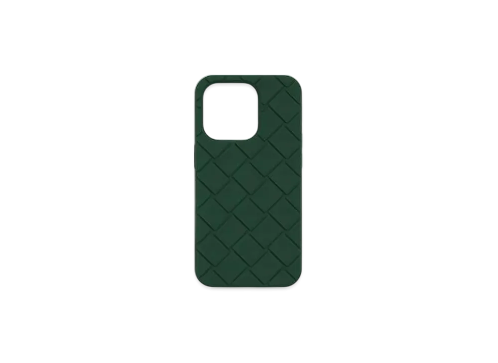 Bottega Veneta Tech Rubber iPhone 14 Pro Case "Emerald Green"