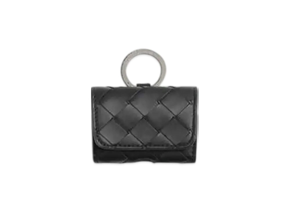 Bottega Veneta Intrecciato Hook Airpods Holder "Black"